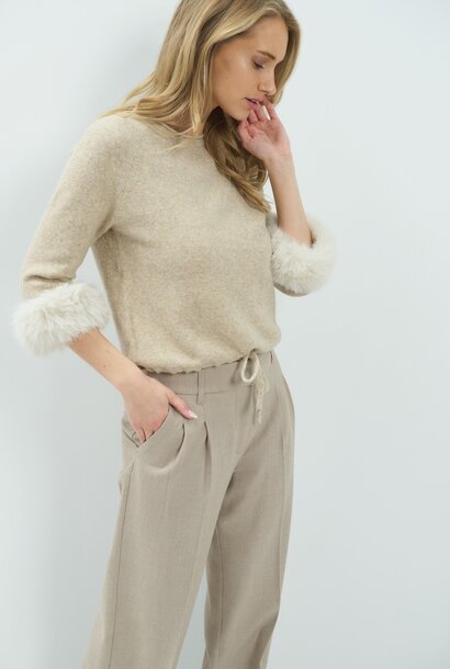 Broek 01-301291-610 beige melange