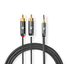 Stereo-Audiokabel 3,5 mm male- 2x RCA male 2.00m