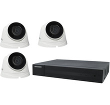 3xHikvision 2MP IP-Camera HWI-T221H + 1x4-poorts PoE Recorder HWN-4104MH-4P