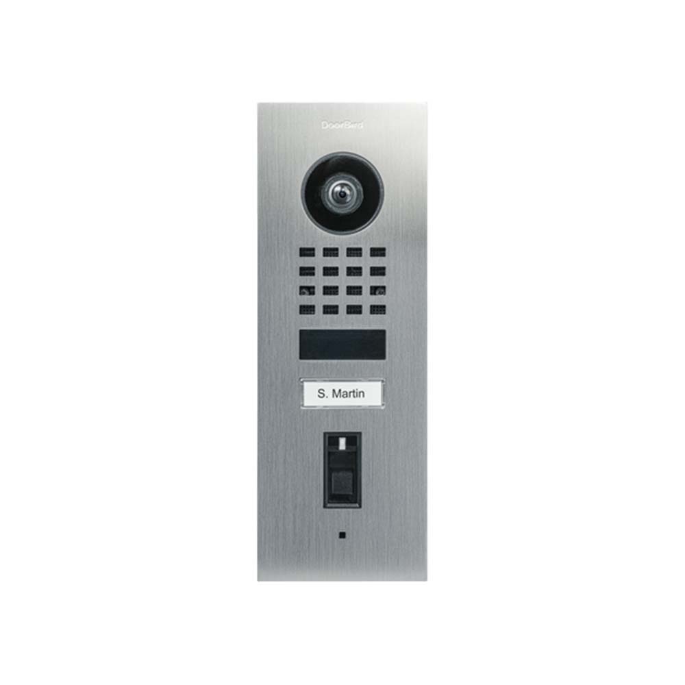 DoorBird Inbouw RVS D1101FV 1 drukknop en vingerafdruk lezer