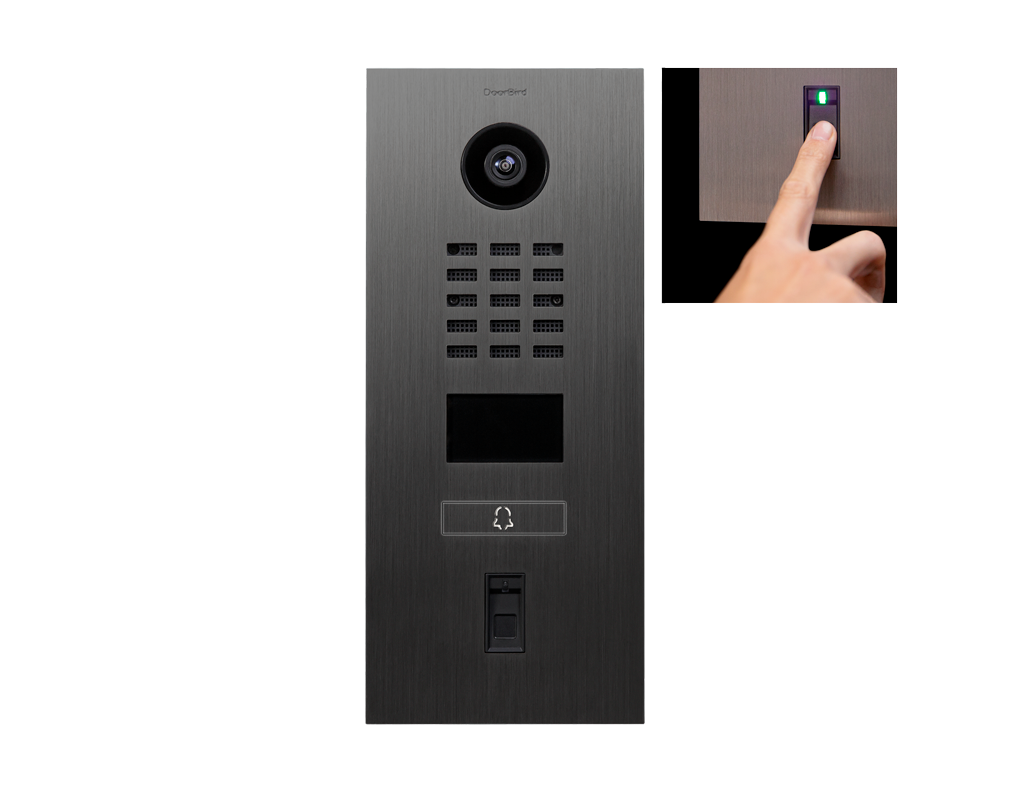 Doorbird IPvideodeurstation D2101FV met HD camera en vingerafdruk