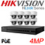 HiLook Complete doe-het-zelf-set Camera Recorder-kit 4 Megapixel minidome 1-8 camera's