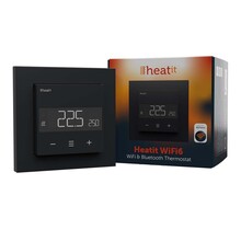 Heat it WiFi6 Thermostaat Zwart Mat