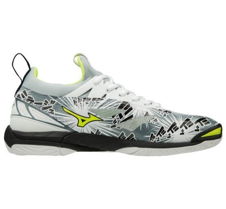 Mizuno Wave Mirage 2.1 wit geel handbalschoenen uni