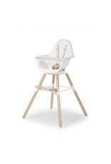 Childhome Childwood evolu ONE 80° stoel wit/naturel 2 in 1 + bumper