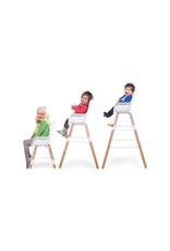 Childhome Childwood evolu ONE 80° stoel wit/naturel 2 in 1 + bumper