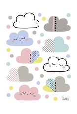 Lilipinso Lilipinso wall stickers clouds and peas multicolored