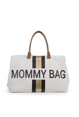 Childhome Childwheels mommy bag groot canvas off white black/gold