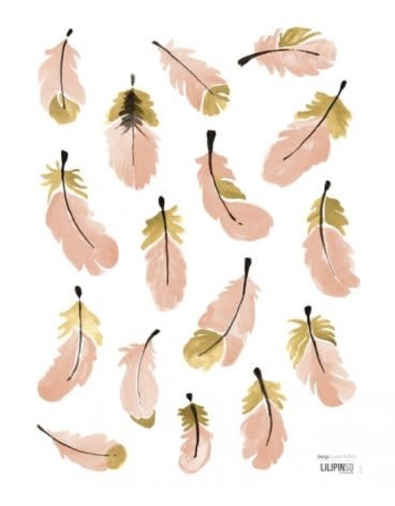 Lilipinso Lilipinso wall stickers feathers pink