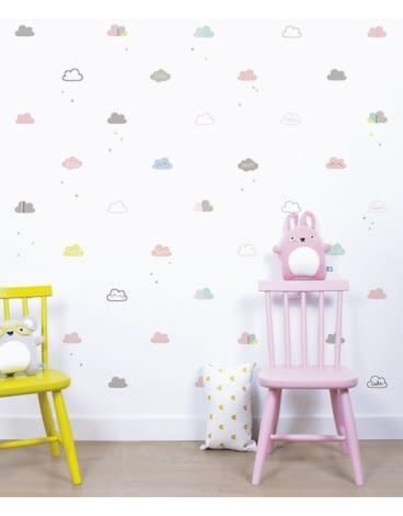 Lilipinso Lilipinso wall stickers clouds and peas multicolored