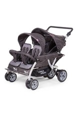 Childhome Childhome quadruple buggy + autobrake 4 kinderen antraciet