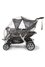 Childhome Childhome quadruple buggy + autobrake 4 kinderen antraciet