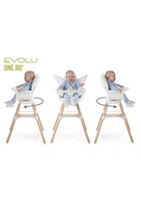 Childhome Childhome evolu ONE 80° stoel antraciet/naturel 2 in 1 + bumper