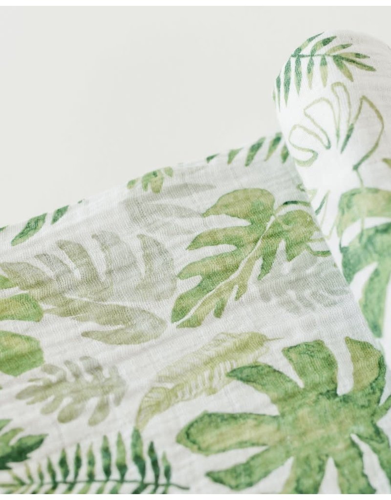 Little Unicorn Little Unicorn Swaddle cotton Tropical Leaf 120x120