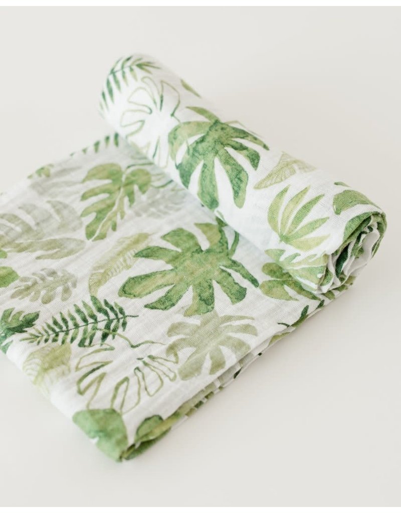 Little Unicorn Little Unicorn Swaddle cotton Tropical Leaf 120x120