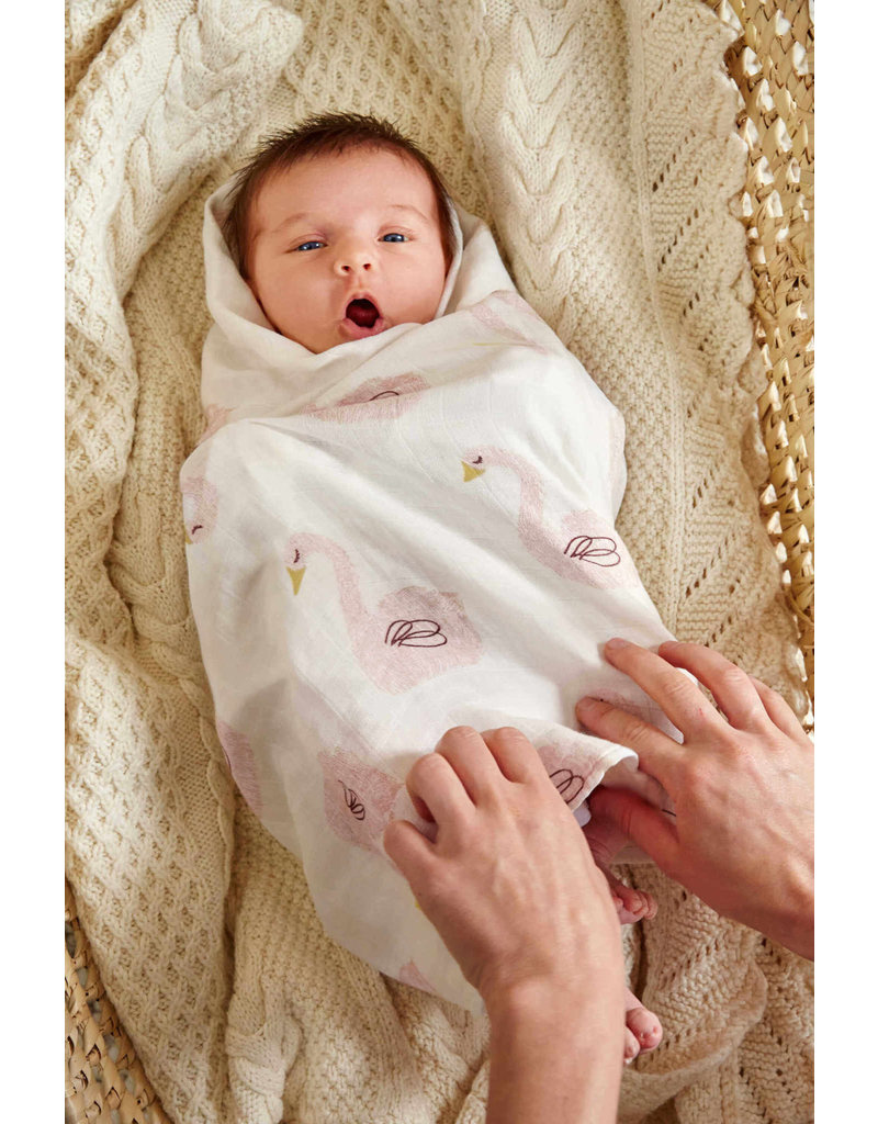 Lassig heavenly soft swaddle little water swan