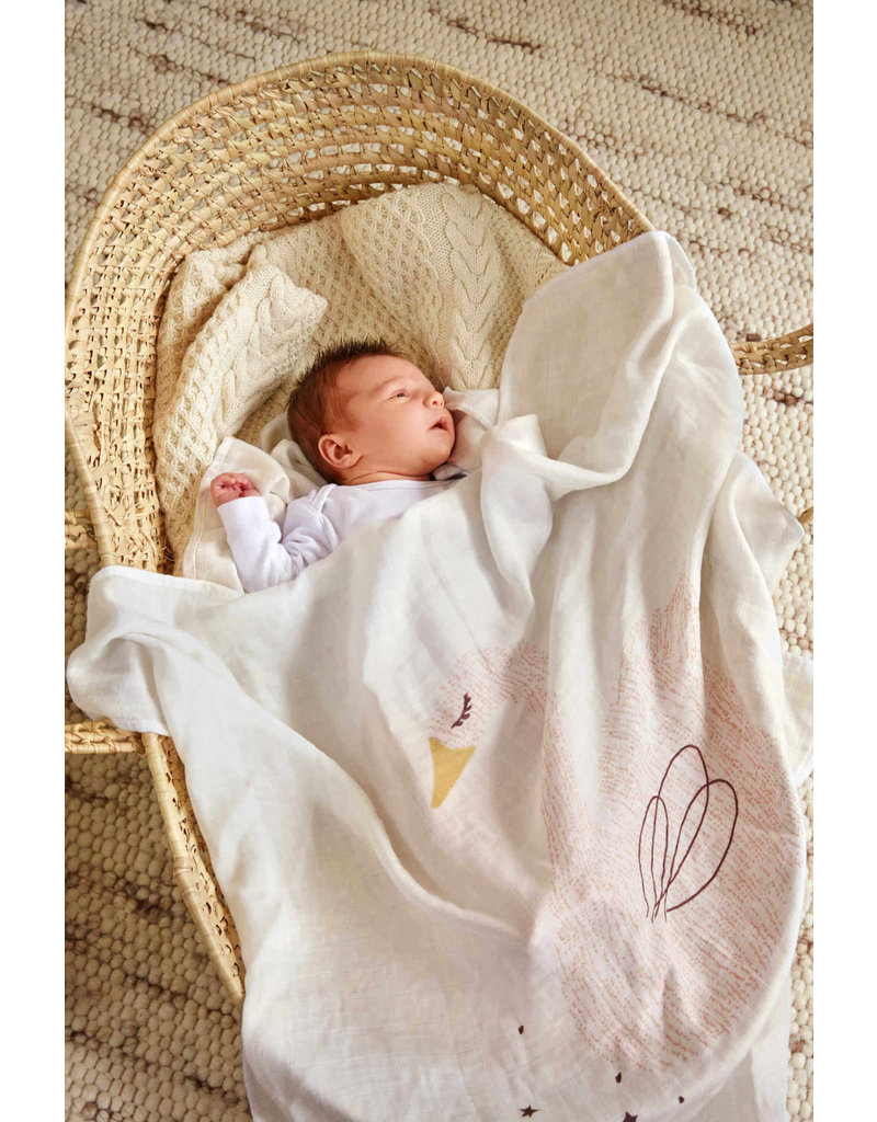 Lassig heavenly soft swaddle little water swan