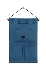 Jollein Jollein Wandorganizer Canvas Animal club steel blue