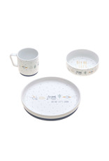 Lassig Lassig Dish Set Porcelain/Silicone Garden Explorer Blue