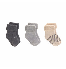 Lassig Lassig Newborn Socks Grey 3stks