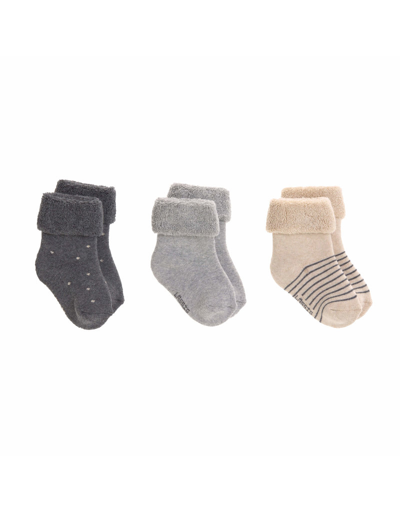 Lassig Lassig Newborn Socks Grey 3stks