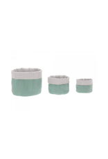 Lassig Lassig Storage Basket set Muslin Green 3stk