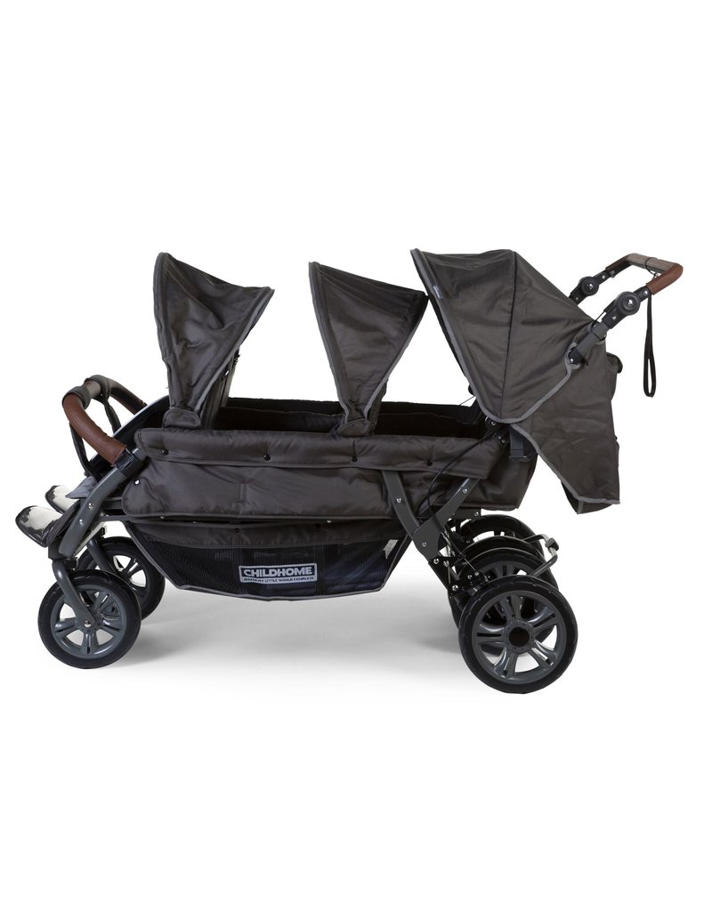 Childhome Childhome six seater buggy + autobrake 6 kinderen antraciet