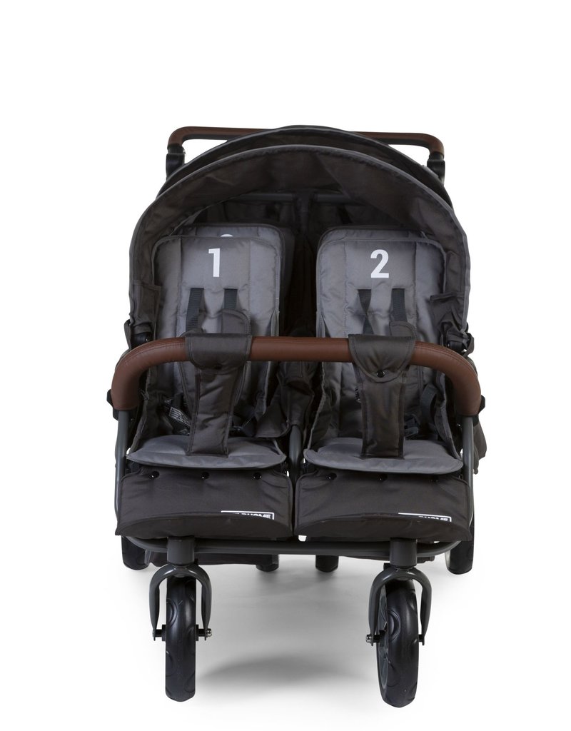 Childhome Childhome six seater buggy + autobrake 6 kinderen antraciet