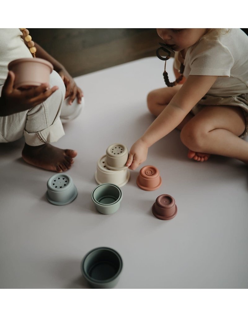 Mushie Mushie Stacking Cups pastel