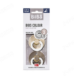 Bibs Bibs Glow in the Dark Vanilla/Dark Oak T1 0-6m 2pack