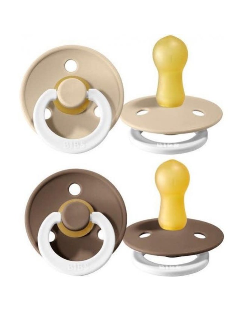 Bibs Bibs Tutje T1 2 pack Glow in the Dark Vanilla/Dark Oak