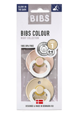 Bibs Bibs 2pack 0-6m Glow in the Dark Vanilla/Blush T1