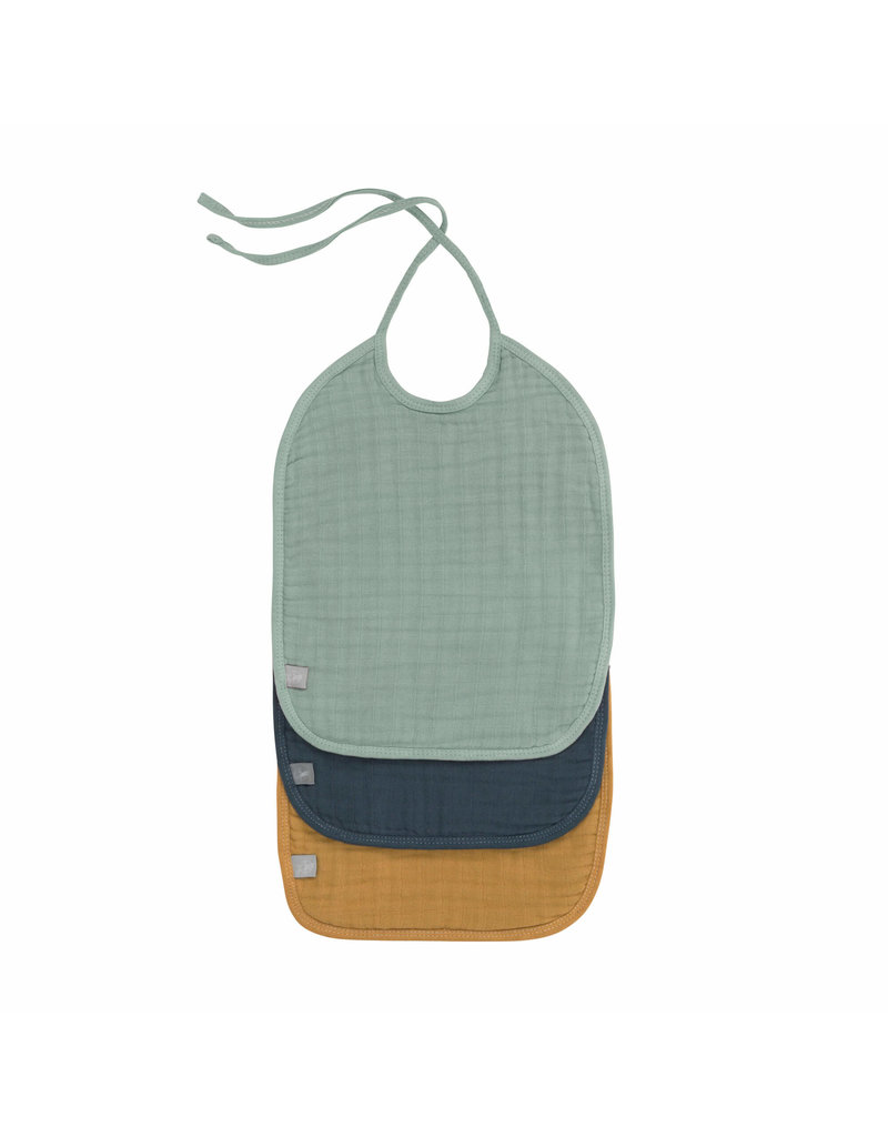 Lassig Lassig medium bib green/navy/mustard 3 pack