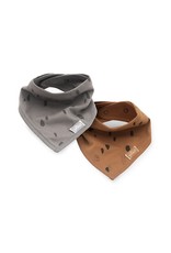 Jollein Jollein Slab Bandana Spot Storm grey/caramel2pack