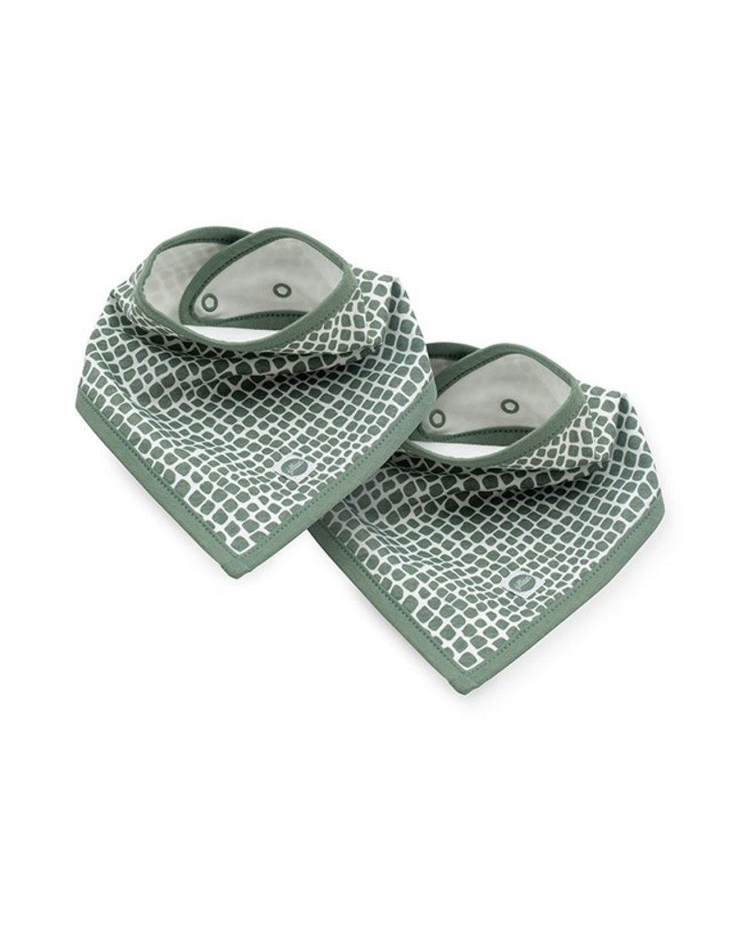 Jollein Jollein Slab Bandana Snake Ash Green 2pack