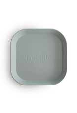 Mushie Mushie Plate Square Sage set