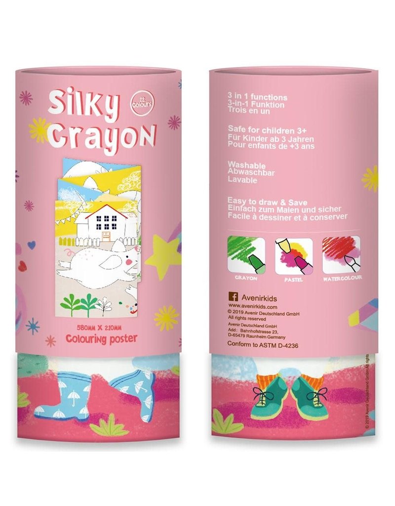 Avenir Avenir Silky Crayon 12 kleuren mix