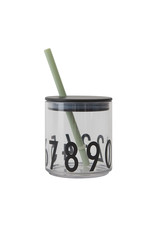 Design Letters Design Letters Deksel met rietje voor drinkbeker Green