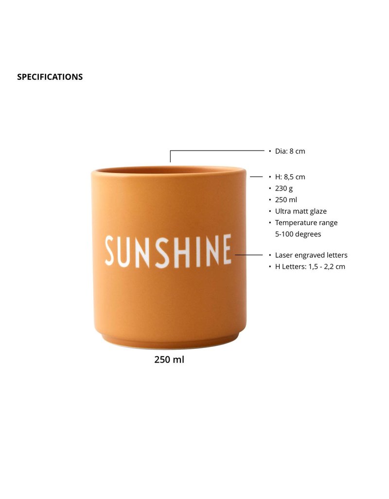 Design Letters Design Letters Favourite Cup Sunshine