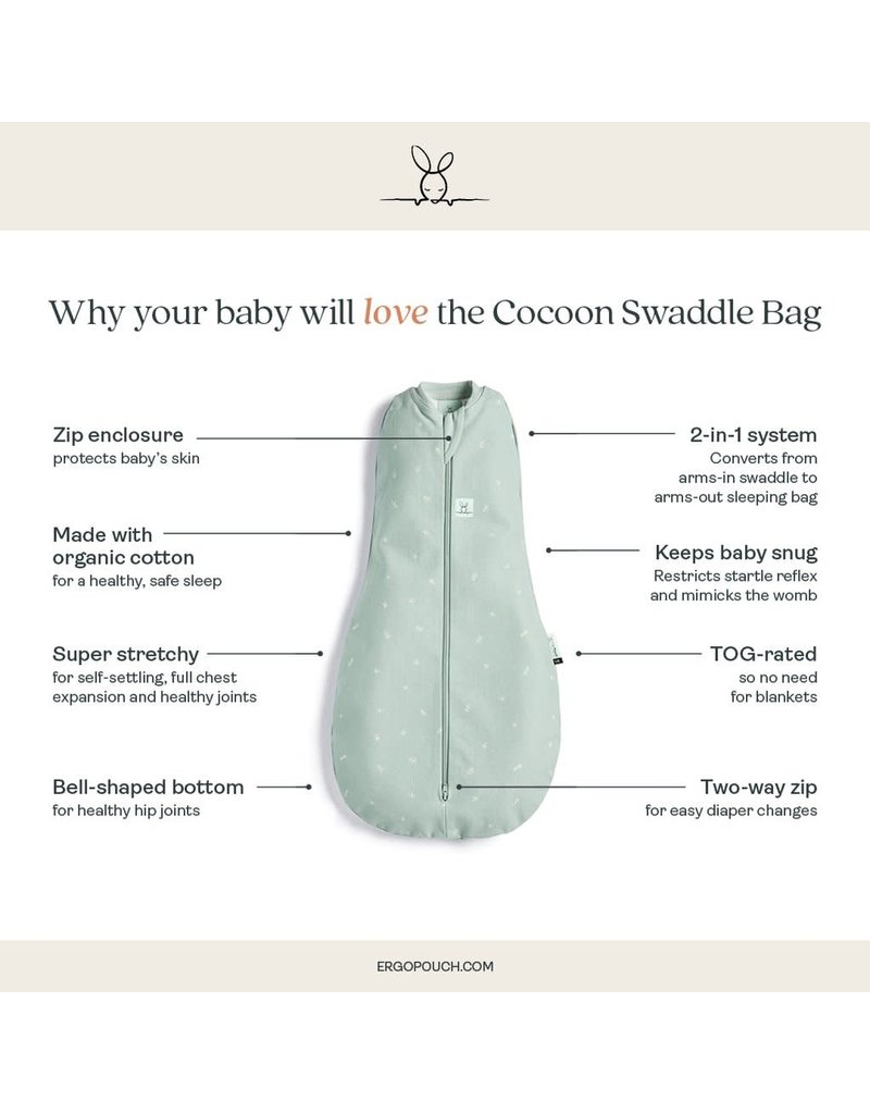 Ergopouch Ergopouch swaddle sleepbag Sage 1.0 tog