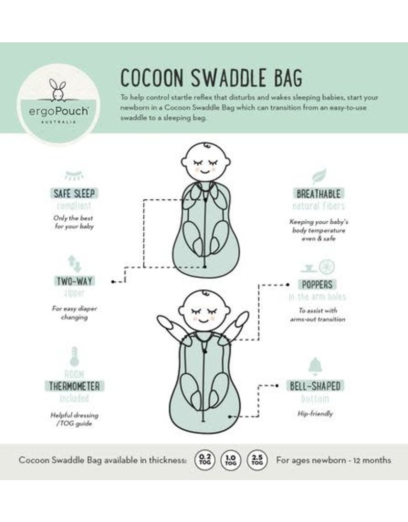 Ergopouch Ergopouch swaddle sleepbag Sage 2.5 tog