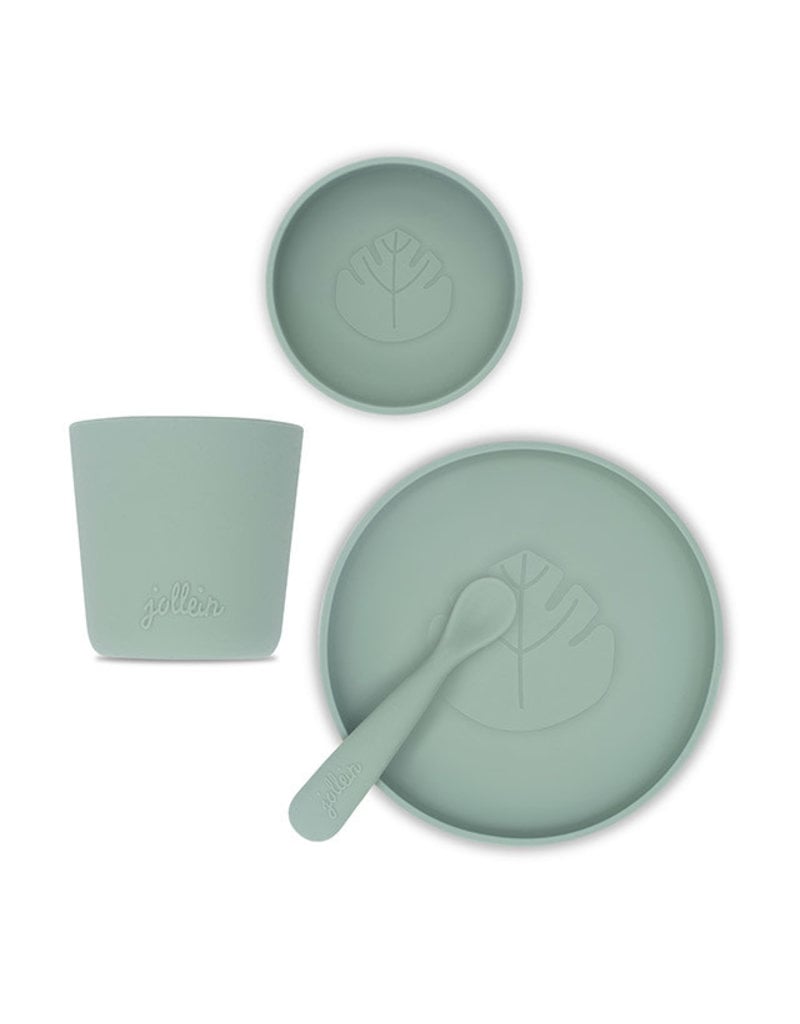 Jollein Jollein Dinner set Siliconen Ash green