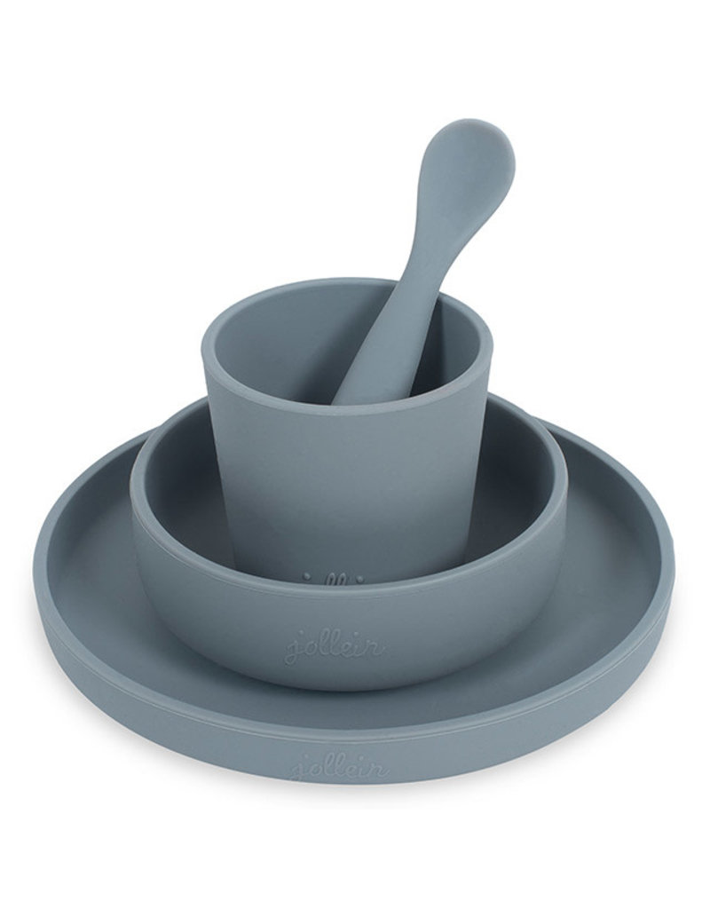 Jollein Jollein Dinner set Siliconen Storm grey