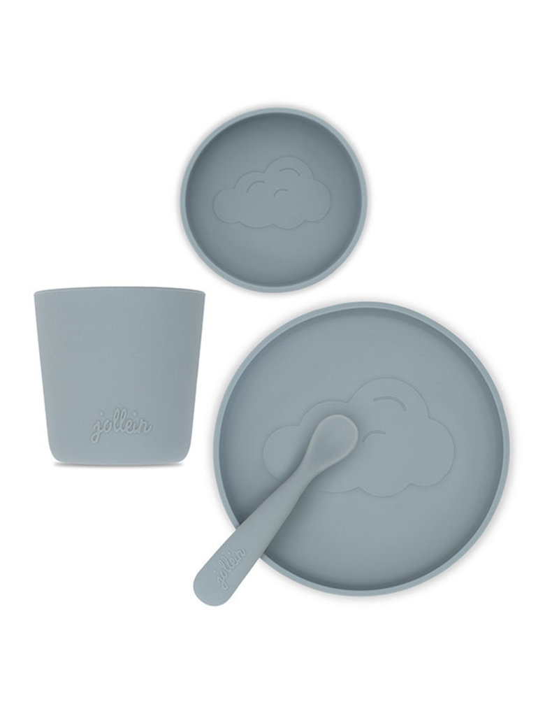 Jollein Jollein Dinner set Siliconen Storm grey