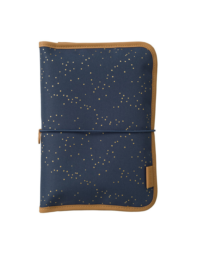 Fresk Fresk diaper travelkit indigo dots gold