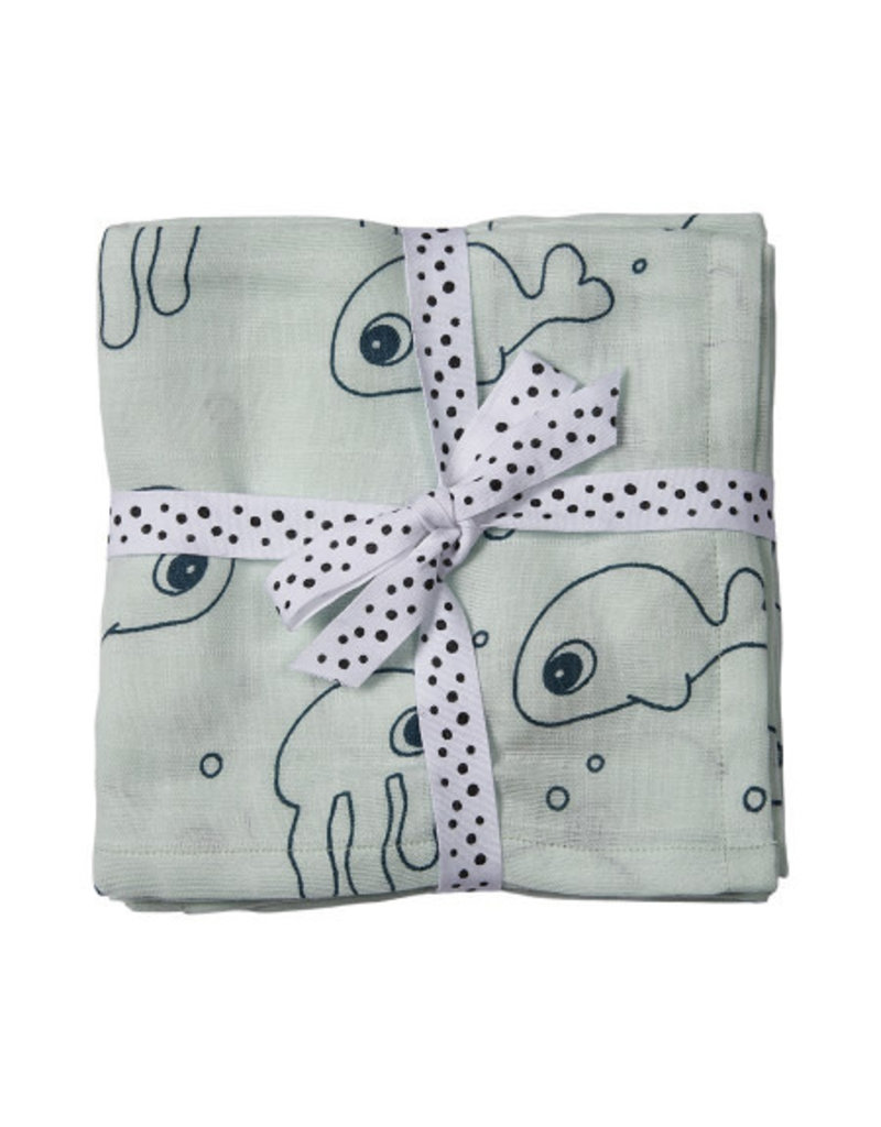 Done by Deer Done by Deer burp cloth Sea friends blue 2st