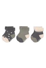 Lassig Lassig Newborn Socks Antraciet/Olive