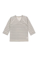 Lassig Lassig Kimono shirt GOTS striped grey anthra