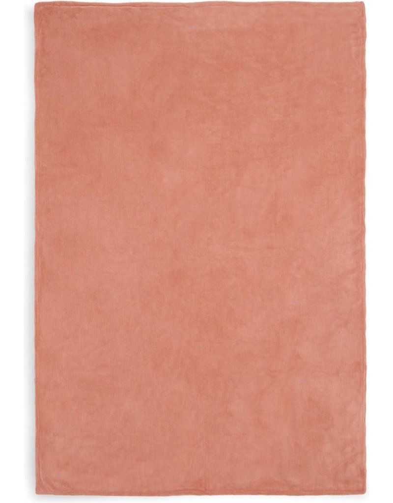 Jollein Jollein Deken wieg 75x100cm Sping knit Rosewood/Coral fleece