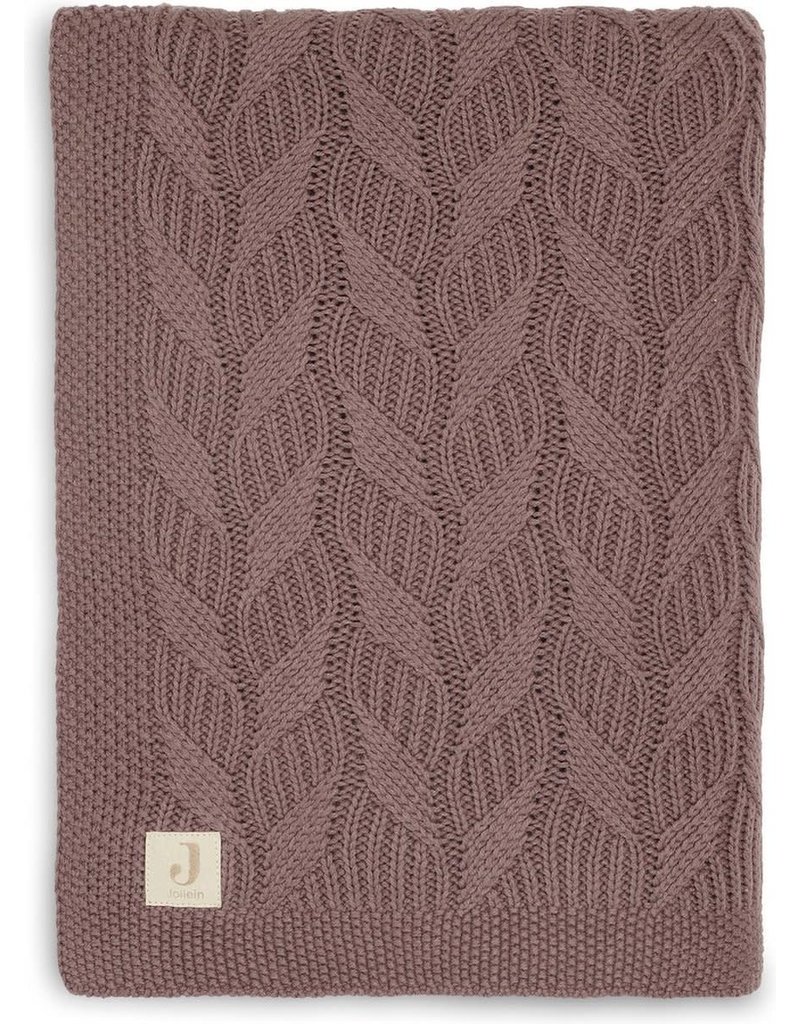 Jollein Jollein Deken wieg 75x100cm Spring knit Chestnut